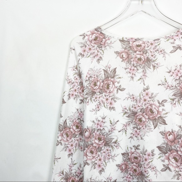 Flora Nikrooz Ivory Floral Print Henley PJ Set Sma - Picture 4 of 9